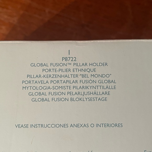 🆕 2 available- PartyLite Golden Amber Global Fusion Pillar Candle Holder NIB - Picture 6 of 12